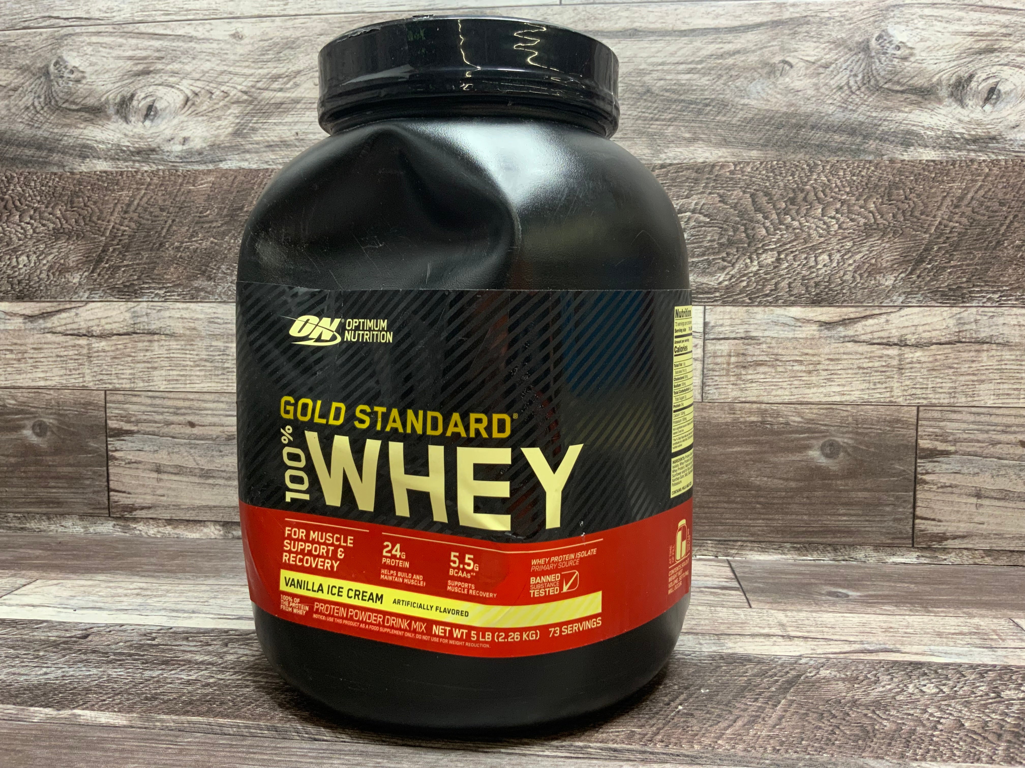 Optimum Nutrition Gold Standard Whey Vanilla Ice Cream -- 5 lbs **Exp-2025** (8066875719918)